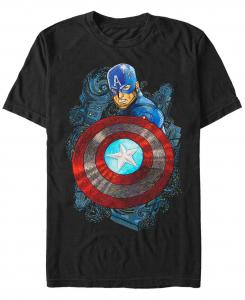 Мужская коллекция комиксов marvel starry night style captain футболка с коротким рукавом Fifth Sun, черный