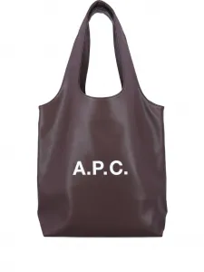 Сумка-тоут с логотипом A.P.C., коричневый