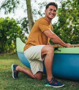 Мужские повседневные спортивные кроссовки OLUKAI Mio Li, универсальные и стильные, дышащая и комфортная сетка, амортизированная поддержка свода стопы и надежная посадка, темно-синий