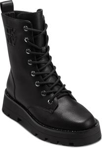 Женские ботинки DKNY Sejal с застежкой на шнуровку и логотипом, Black
