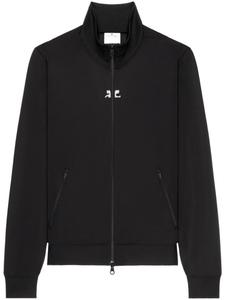 Courrèges куртка с вышитым логотипом, черный
