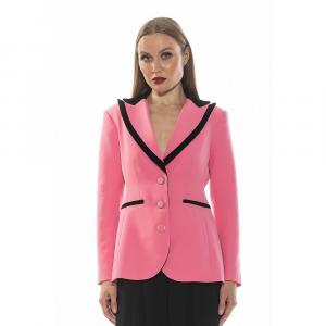 Женский пиджак ALEXIA ADMOR Reiss с длинными рукавами и контрастным воротником, розовый