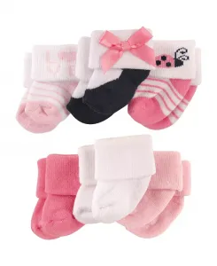 Набор носочков для новорожденных девочек Luvable Friends, розовый