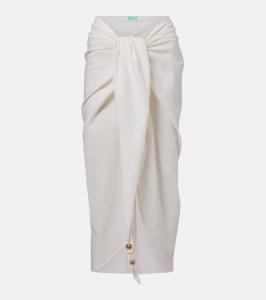 Винни пляжная накидка из хлопка и льна Melissa Odabash, Ivory