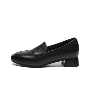 ZHR Женские повседневные туфли на один каблук черные, цвет Black