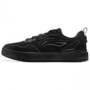 Кроссовки LINING Yuan Chu Skateboarding Shoes Men Low-top Black, черный