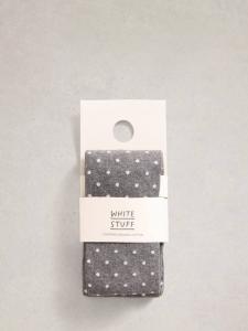 Ажурные колготки с блестками в горошек White Stuff, Mid Grey