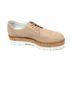 Туфли-Дерби на пробковой танкетке Hogan, бежевый