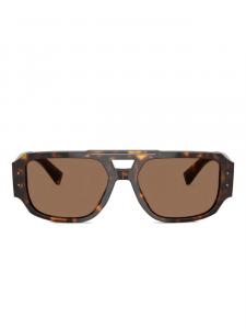 Dolce & Gabbana Eyewear солнцезащитные очки-пилоты, коричневый
