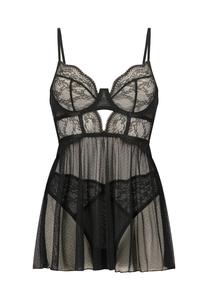 Пижама ISABELLLE BABYDOLL SET Hunkemöller, черный