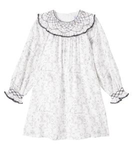 Платье с вышитым принтом Tartine et Chocolat, Nacre