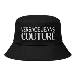 Джинсы Couture шляпа-ведро с плоской тульей VERSACE, черный