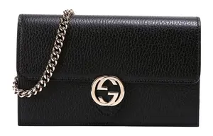 Женская сумка через плечо Gucci с узором, черный