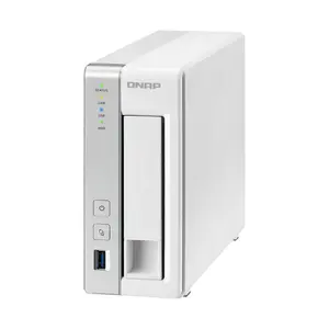 Сетевое хранилище QNAP TS-131, 1 отсек, 512 МБ, без дисков, белый