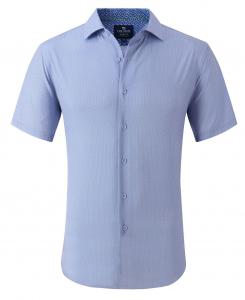 Мужская классическая рубашка slim fit с коротким рукавом на пуговицах Tom Baine, белый