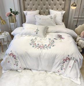 A1DFDFGOQSFG Комплект постельного белья из стиранного шелка с вышивкой