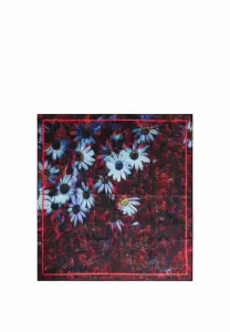 Платок с узорами в виде сердечек и ромашек Desigual, Red