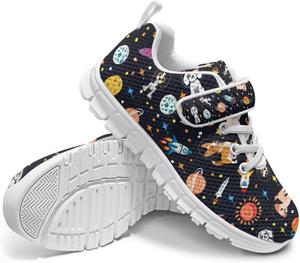 Кроссовки для мальчиков и девочек, детская обувь из сетчатого материала, унисекс, легкие, дышащие, для бега, тенниса и фитнеса, с одной пряжкой для малышей, маленьких и больших детей, белая подошва Ocwfudsx