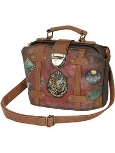 Warner Bros Сумка через плечо с символикой Хогвартса, коричневая