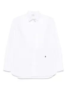 Рубашка с плиссированными вставками Alexander McQueen, белый