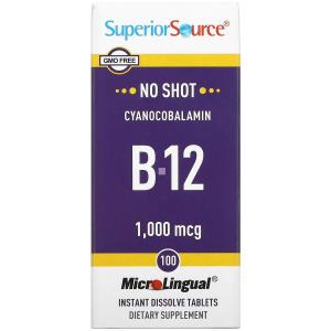 Superior Source MicroLingual цианокобаламин B12 1000 мкг 100 таблеток