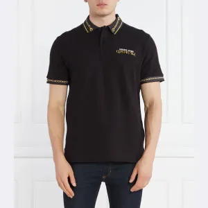 Рубашка поло стандартного кроя Versace, черный