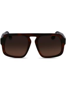 Victoria Beckham Eyewear солнцезащитные очки в квадратной оправе, коричневый