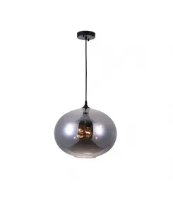 14-Дюймовый подвесной светильник из металла и стекла с 4 лампами Cwi Lighting, black