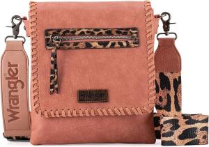 Женская сумка Wrangler в стиле вестерн с гитарным ремешком, персиково-розовый