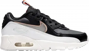 Кроссовки Nike Air Max 90 Leather SE PS 'Off Noir Metallic Pewter', черный