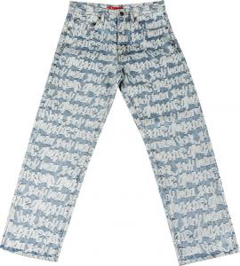 Джинсы Supreme Fat Tip Jacquard Regular Jean 'Blue', синий