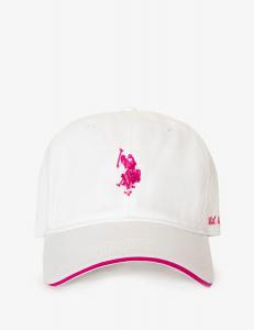 Бейсболка U.S. Polo Assn. Womens Twill Multitonal Center Logo, белый