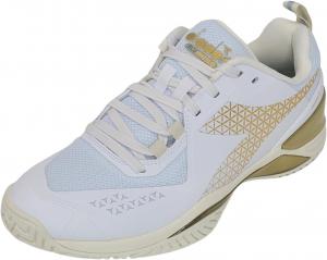 Женские теннисные кроссовки Diadora Blushield Torneo 2 для всех типов покрытия, белый/золотой