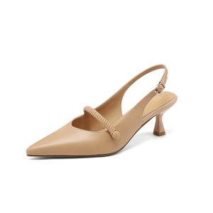 Женские туфли на тонком каблуке и высоком каблуке FMM, Ecru