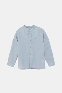 Льняная рубашка United Colors Of Benetton, синий