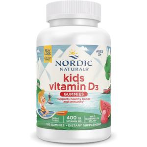 Витамин D3 Nordic Naturals Gummies Kids дикий арбуз, 400 МЕ, 120 жевательных конфет