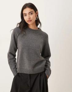 Джемпер Mango Capsule из смеси шерсти темно-серого цвета