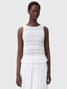 Марион непрозрачный блузон топ AllSaints, Oyster White