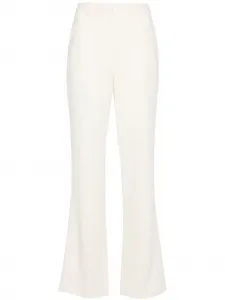 Креповые брюки прямого кроя Theory, нейтральный