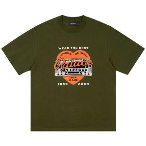 Футболка Palace x Carhartt WIP Heart T-Shirt 'Plant', зеленый