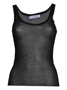 Топ с круглым вырезом MAX MARA, черный