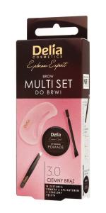 DELIA Набор для бровей: коричневая помада + пинцет + шаблон