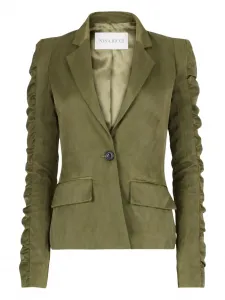 Блейзер с жатым эффектом Nina Ricci, зеленый