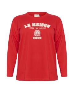 KAFFE CURVE Свитшот 'Berla' в ярко-красном цвете