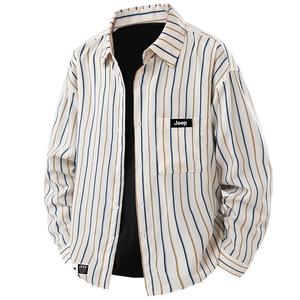 Рубашка Unisex Lapel Moderate Jeep, белый stripes