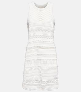 Мини-платье крючком из смесового хлопка ISABEL MARANT, белый