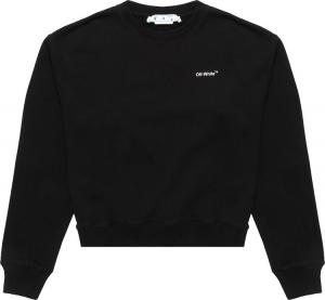 Толстовка Off-White Caravag Arrow Over Crewneck 'Black/White', черный