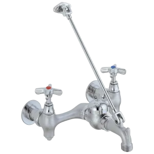 Коммерческий смеситель Delta для раковины с двумя ручками для настенного монтажа, chrome