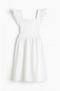 Фартук H&M Cotton With Frills, 80X65 см, белый