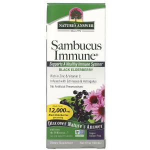 Nature's Answer, Sambucus Immune, настой эхинацеи и астрагала, 12 000 мг, 120 мл (4 жидких унции)